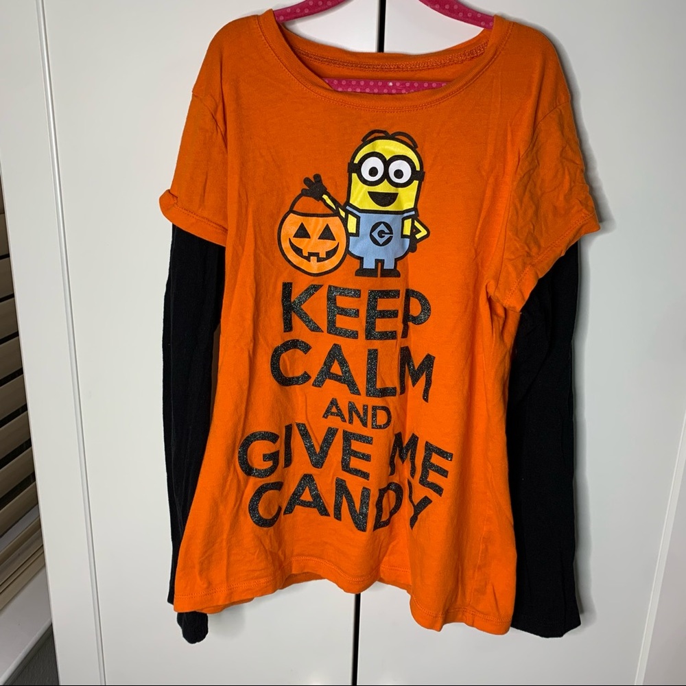 Despicable Me Minion Halloween Long Sleeved Layered T-Shirt